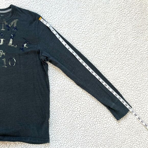 Y2K AE Outfitters Dark Gray Long Sleeve Graphic Men’s Tee T Shirt SZ XL - Picture 6 of 9